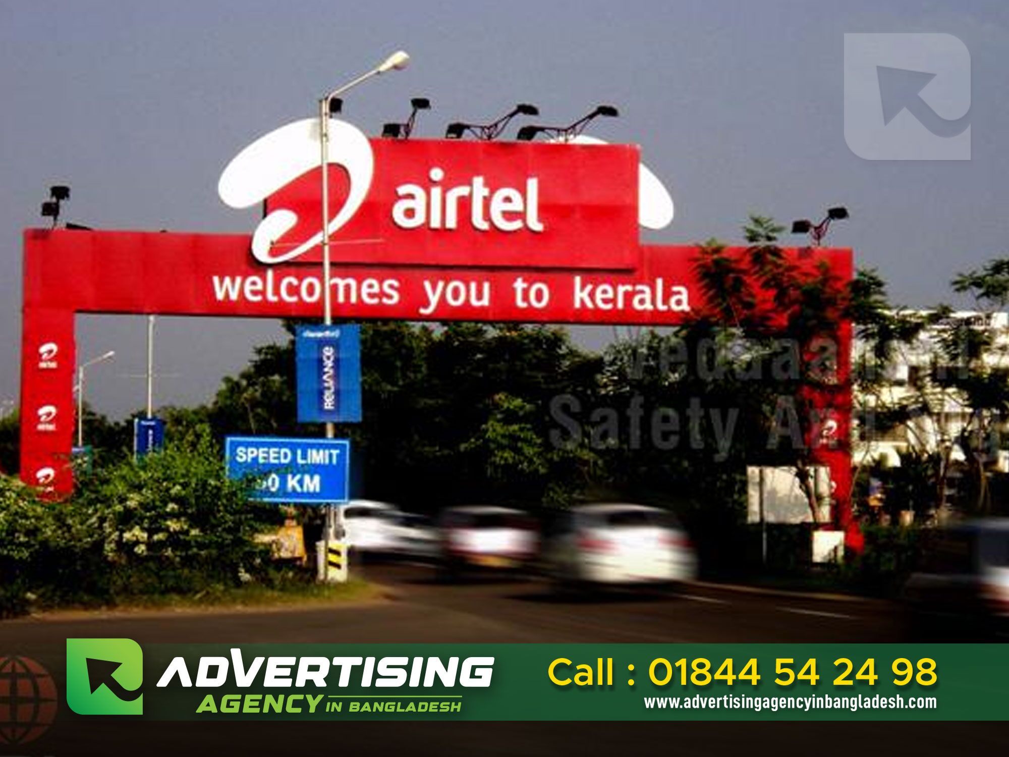 Airtel Welcomes you kerala Gate Sign Board