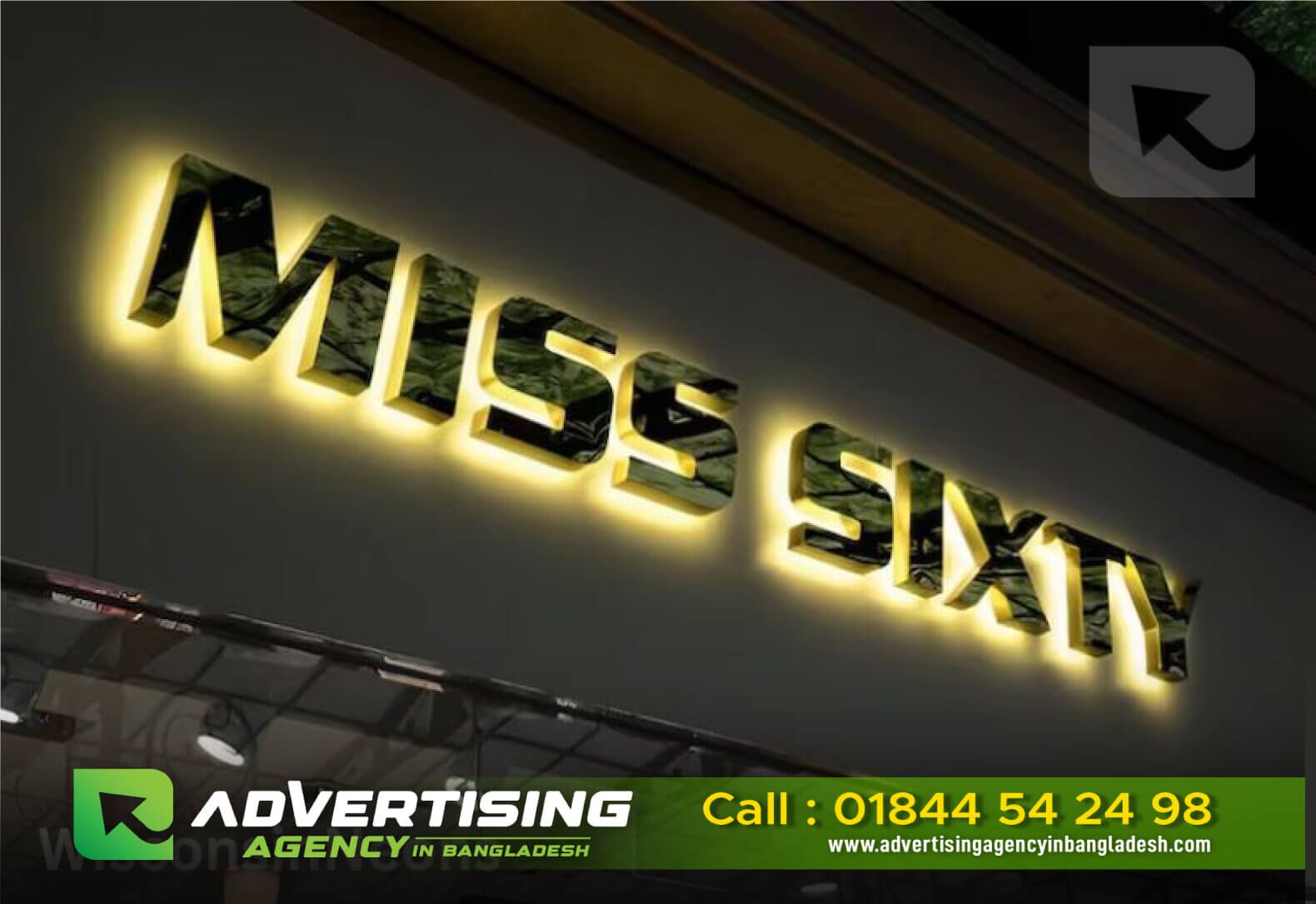 Best Lighted letters LED halo effect stainless steel