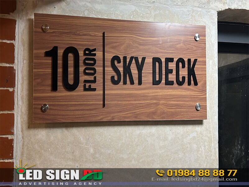 Custom-made nameplate designed for businesses